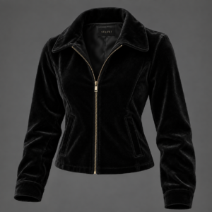 Black velvet women’s jacket
