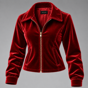 Red velvet women’s jacket